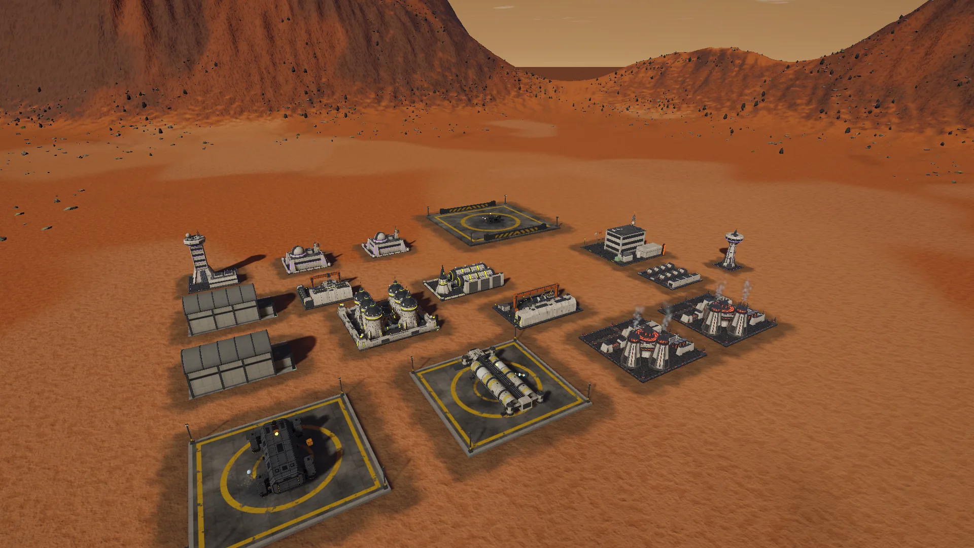 A Frontier world: the port on red, dusty ground