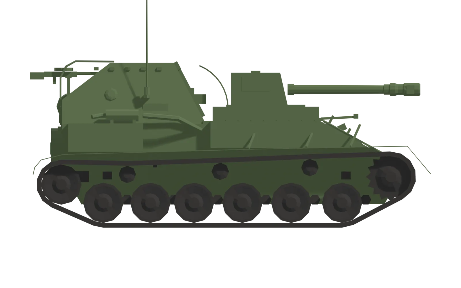 SU-76M, side