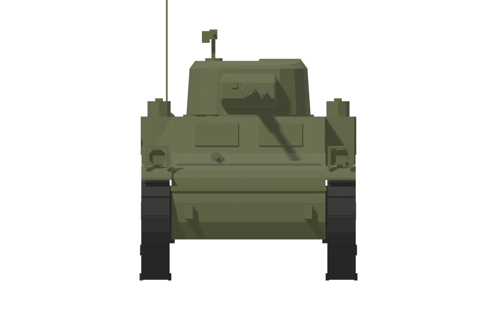 M3A1 Stuart, front