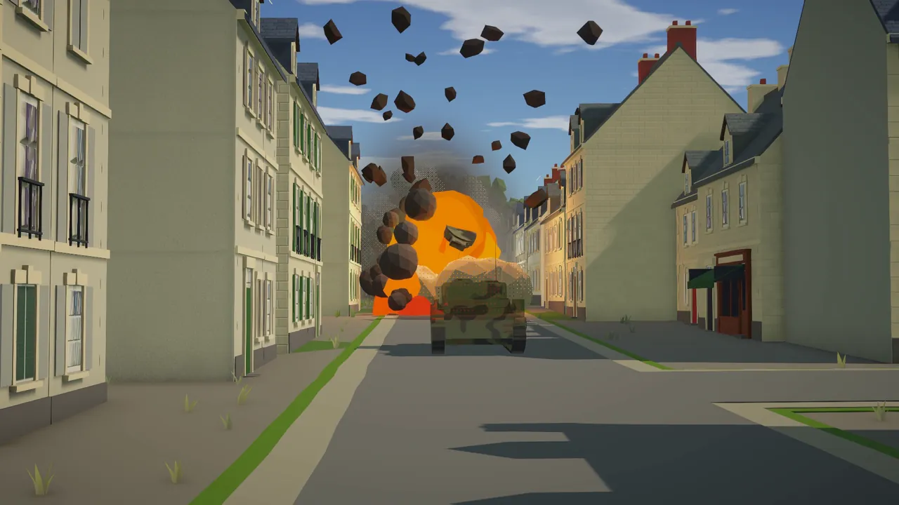 Armor Heads: a Cromwell is hit in the main street of Villers-Bocage
