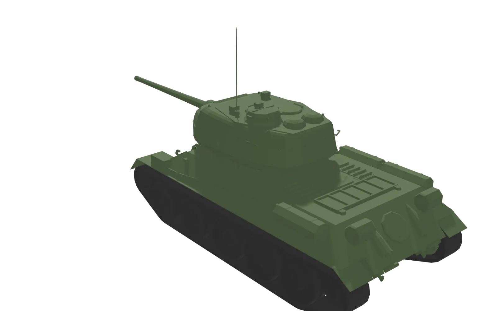 T-34-85, rear three-quarter