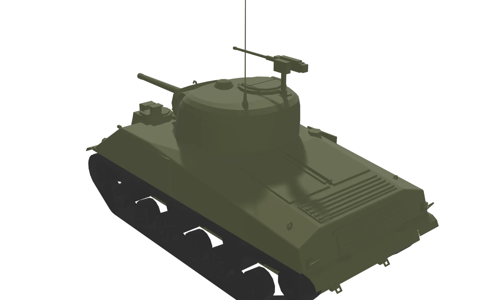 M4 Sherman, rear three-quarter