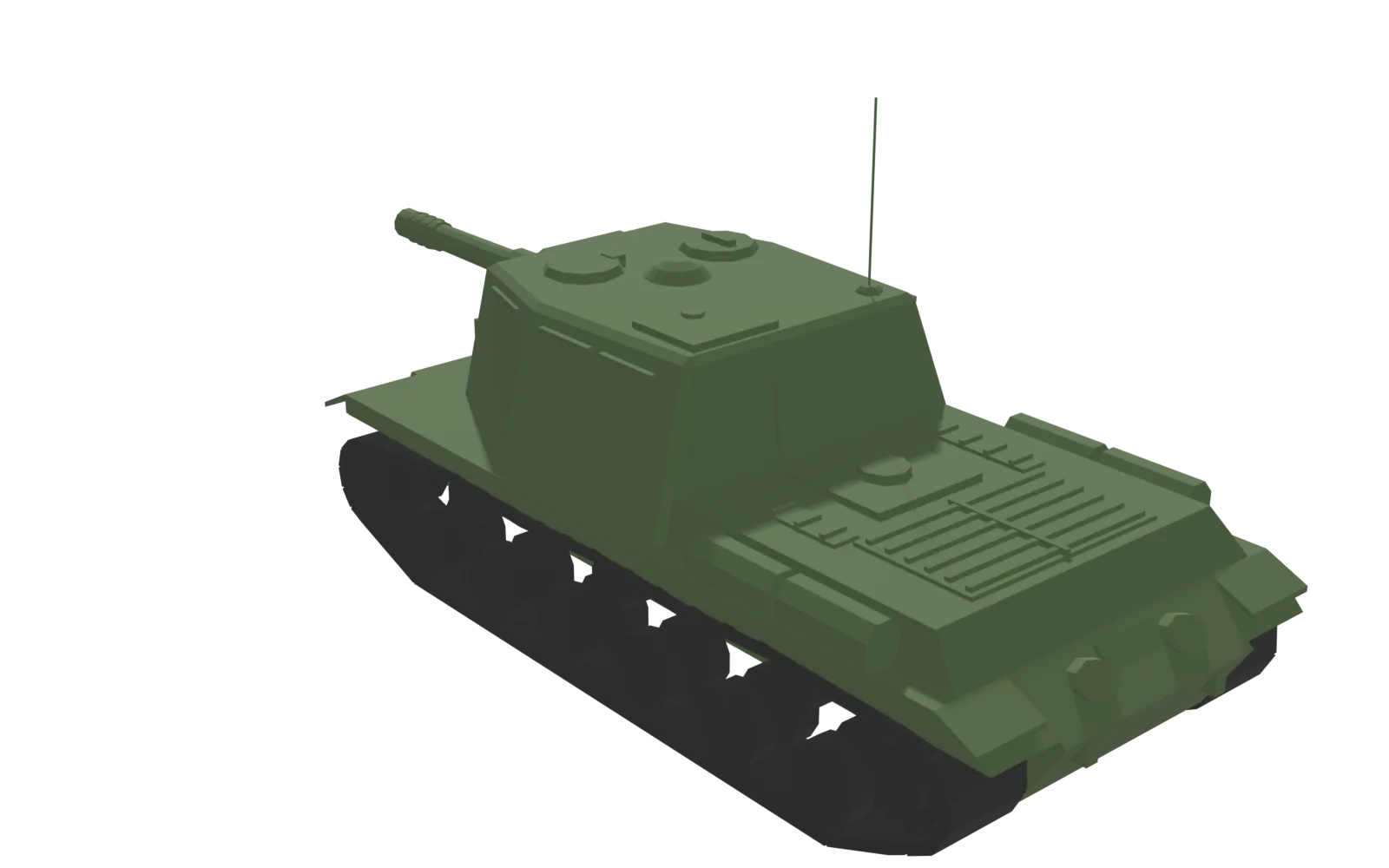 ISU-152, rear three-quarter