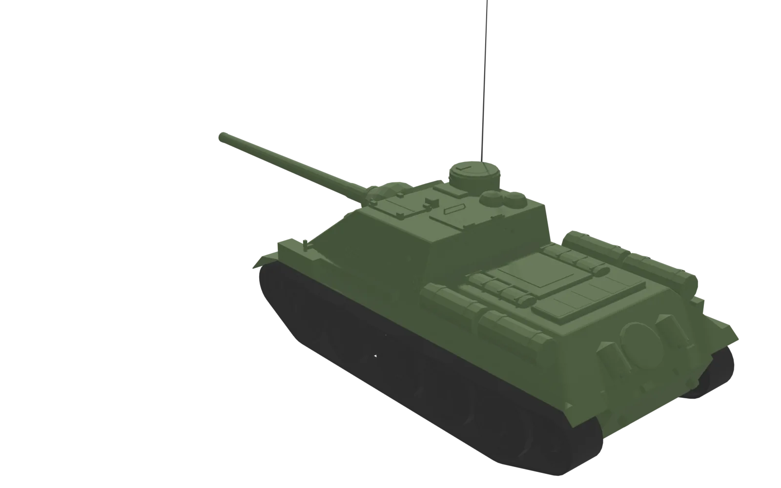 SU-100, rear three-quarter