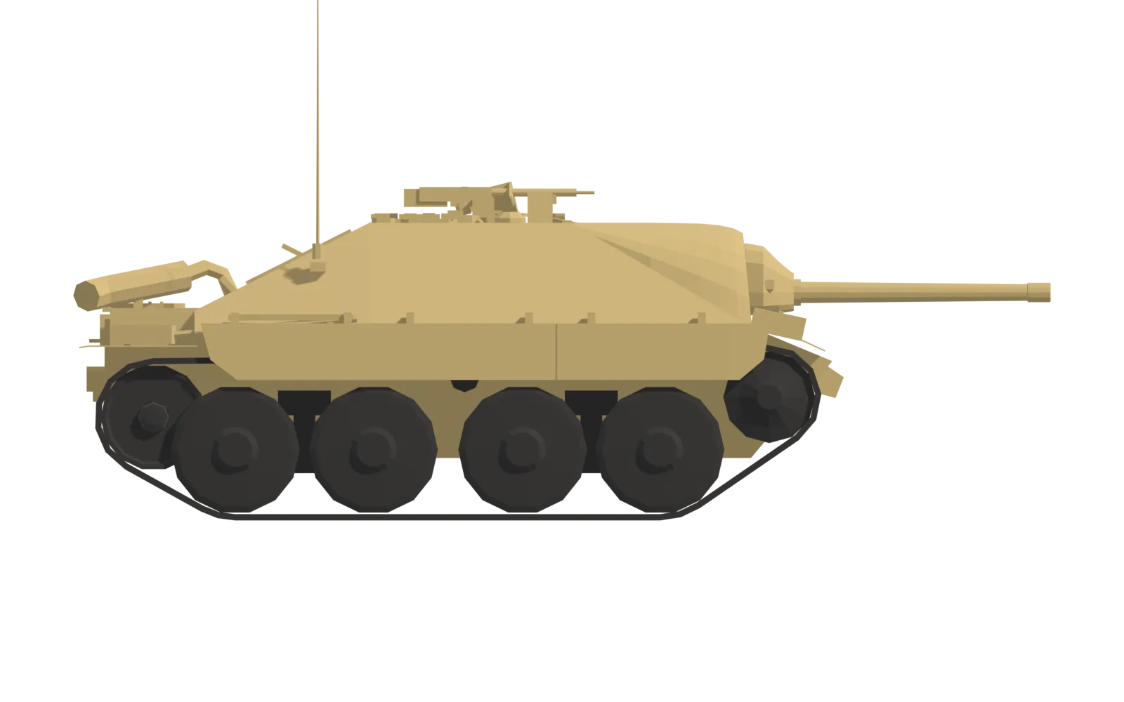Jagdpanzer 38 Hetzer, side