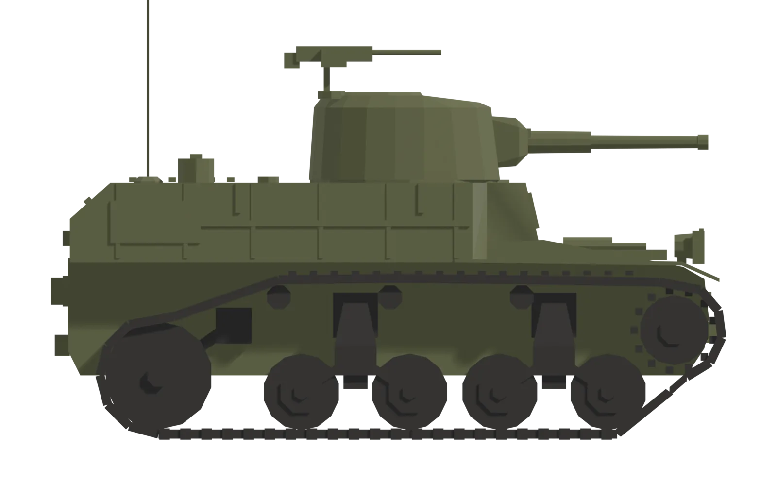 M3A1 Stuart, side
